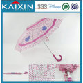 16 дюймов Ручной открытый Poe Straight Umbrella Pink Design